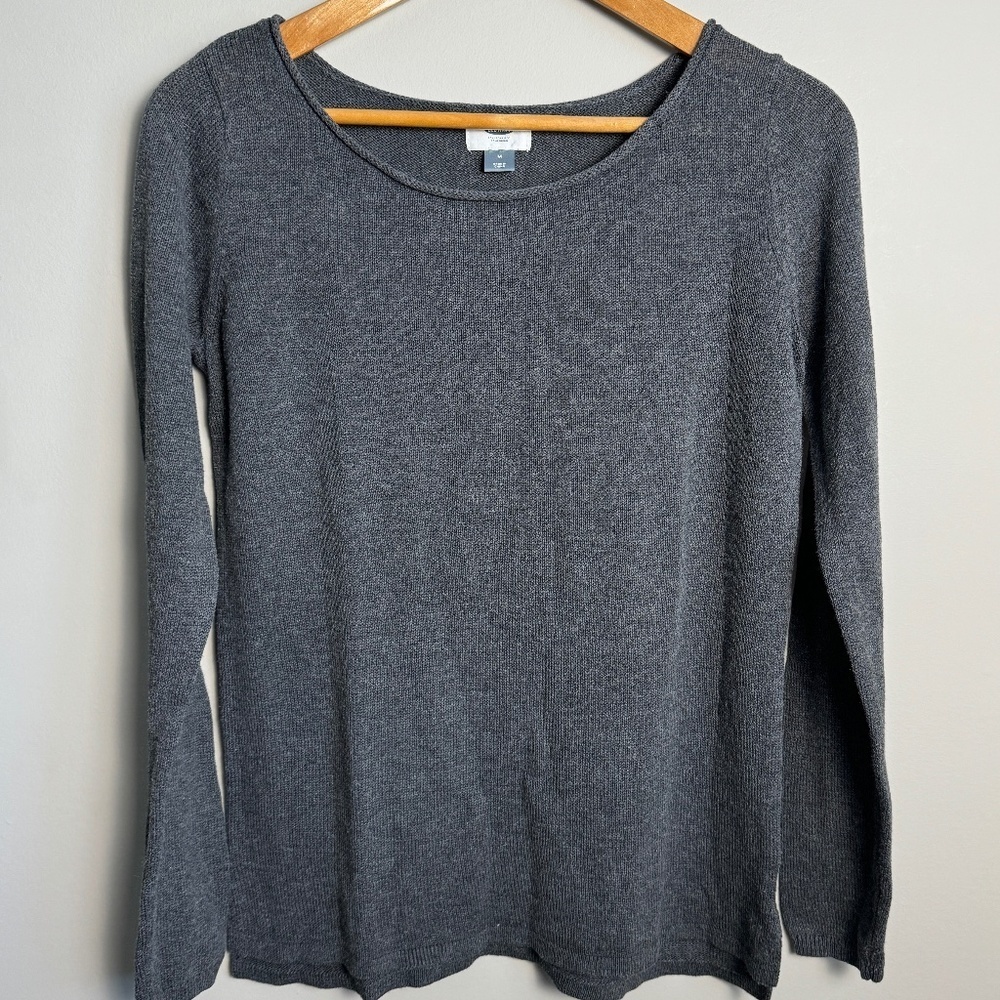 Old Navy Women's Gray Long Sleeve Knit‎ Lightweight Sweater Medium Rolled Neck